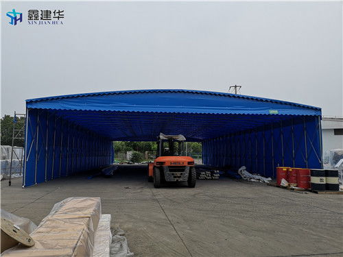 襄陽(yáng)工廠伸縮噴漆篷房 大型活動(dòng)雨蓬的防水防曬解決方案